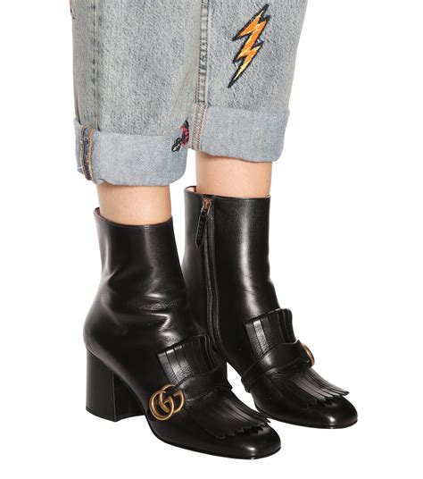 fake gucci marmont boots|gucci marmont fringe boots.